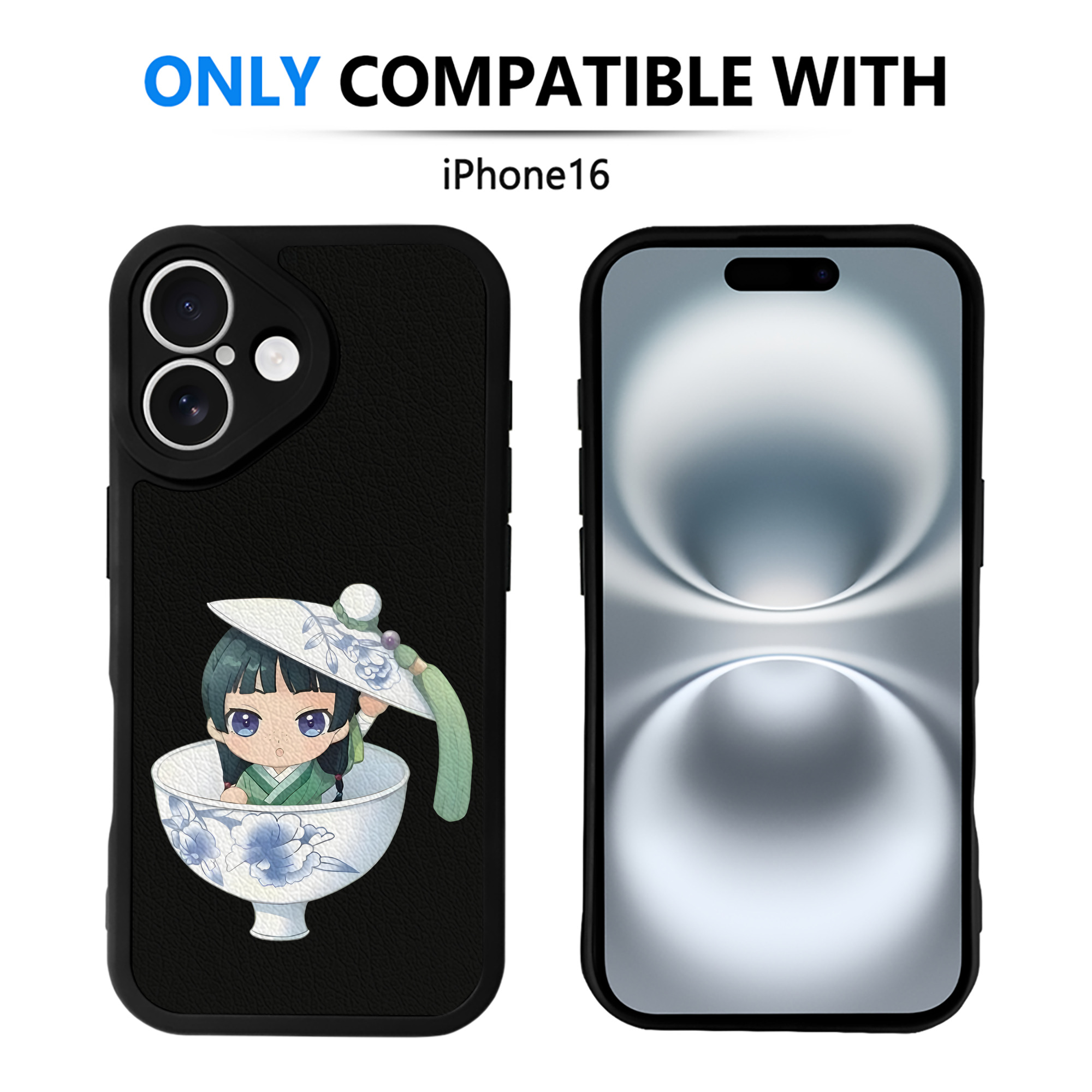 （画像用） 薬屋のひとりごと The Apothecary Diaries 【iPhone 16シリーズ対応】シリコンスマホケース（レザー調） 材質：シリコン